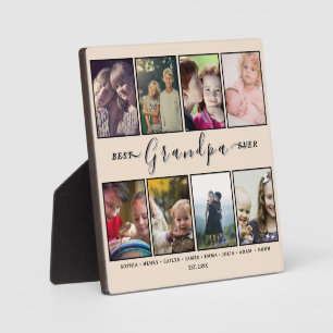 Plaque Photo Meilleur Grand-Père Ever – 8 Photos et Noms Person