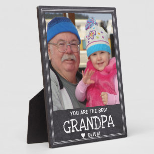 Plaque Photo Meilleur grand-père Grandchild Photo Russe Chalkbo