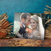 Plaque Photo Meilleur Jour de Mariage Photo (Côté)