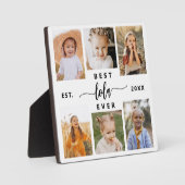 Plaque Photo Meilleur Lola Ever - Collage photo pour petits enf (Recto)