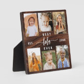 Plaque Photo Meilleur Lola Ever Wood Grandchildren Photo Collag (Recto)