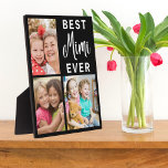 Plaque Photo Meilleur Mimi Ever Grandkids 3 Photo Collage<br><div class="desc">Best Mimi Ever Grandkids 3 Picture Collage Frame Plaque — Un cadeau photo unique pour grand-mère à personnaliser avec 3 photos de petits-enfants. Fait un cadeau de gardien précieux pour grand-mère pour l'anniversaire,  le jour de la mère,  le jour des grands-parents,  etc</div>