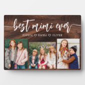 Plaque Photo Meilleur Mimi Jamais - Petits-enfants Bois Collage (Devant)
