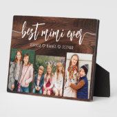 Plaque Photo Meilleur Mimi Jamais - Petits-enfants Bois Collage (Côté)