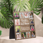 Plaque Photo Meilleur Nana Grandkids 12 photo Collage<br><div class="desc">Créez votre propre plaque photo collage avec 12 de vos photos préférées sur un arrière - plan de texture en bois. Personnalisez avec des photos de petits-enfants. Fait un cadeau de gardien précieux pour grand-mère pour l'anniversaire,  le jour de la mère,  le jour des grands-parents,  etc</div>