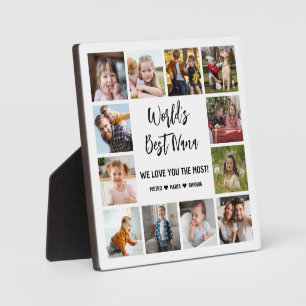 Plaque Photo Meilleur Nana Grandkids 12 photo Collage