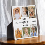 Plaque Photo Meilleur NaNa jamais - Collage photo pour petits e<br><div class="desc">Célébrez le "meilleur NaNa jamais jamais" avec cette Plaque de collage photo pour petits-enfants personnalisée. Ce cadeau plein de coeur comprend un collage magnifiquement arrangé de photos chères capturant des moments spéciaux, complété par un message d'amour. Conçu à partir de matériaux de haute qualité avec une finition épurée, il est...</div>