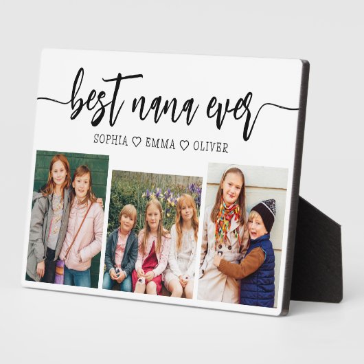 Plaque Photo Meilleur NaNa jamais - Collage photo pour petits e (Côté)