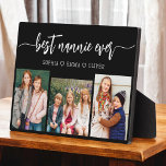 Plaque Photo Meilleur Nannie Ever - Collage photo pour petits e<br><div class="desc">Célébrez la "Meilleure Nannie Ever" avec cette Plaque Collage Photo Petits-Enfants personnalisée. Ce cadeau plein de coeur comprend un collage magnifiquement arrangé de photos chères capturant des moments spéciaux, complété par un message d'amour. Conçu à partir de matériaux de haute qualité avec une finition épurée, il est idéal pour l'exposition...</div>