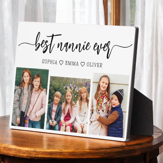 Plaque Photo Meilleur Nannie Ever - Collage photo pour petits e