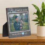 Plaque Photo Meilleur Oncle Jamais Photo Personnalisée Russe Ta<br><div class="desc">Un cadeau simple et mémorable pour le nouvel oncle personnalisé avec sa photo préférée avec nièce ou neveu.</div>