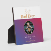 Plaque Photo Meilleur papa (Recto)