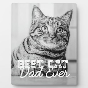 Plaque Photo Meilleur Papa Chat du Monde Photo de Chien Personn