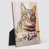 Plaque Photo Meilleur Papa Chat Ever Conception Personnalisée d (Côté)