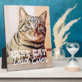Plaque Photo Meilleur Papa Chat Ever Conception Personnalisée d (Côté)