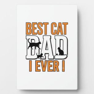 Plaque Photo Meilleur Papa Chat Vintage Conception de T-Shirt p