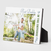 Plaque Photo Meilleur papa dans l'univers Photo (Côté)