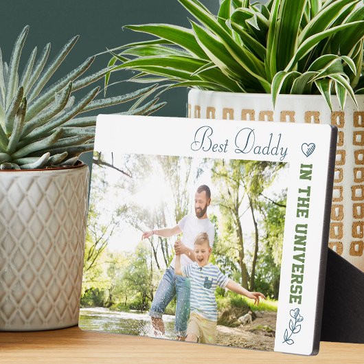 Plaque Photo Meilleur papa dans l'univers Photo