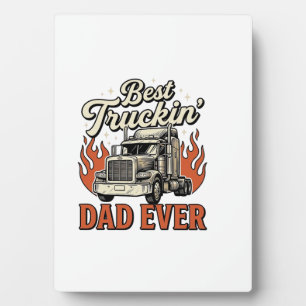 Plaque Photo Meilleur Papa de Camionneur Ever Chemise Vintage C