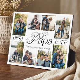 Plaque Photo Meilleur Papa de tous les temps Collage de photos 