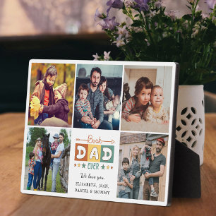 Plaque Photo Meilleur papa de tous les temps Collage de photos