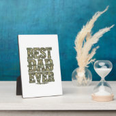 Plaque Photo Meilleur Papa Ever Camo Design de gravure vintage_ (Côté)