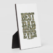 Plaque Photo Meilleur Papa Ever Camo Design de gravure vintage_ (Côté)