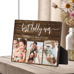 Plaque Photo Meilleur papa Ever Fête des pères en bois Photo Co