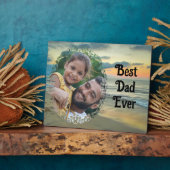 Plaque Photo Meilleur Papa Ever Ocean Sunset 0735 (Côté)