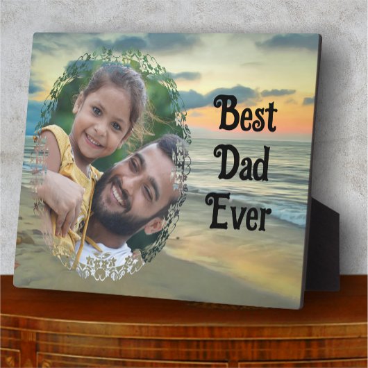 Plaque Photo Meilleur Papa Ever Ocean Sunset 0735