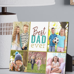 Plaque Photo Meilleur Papa Ever Sarcelle 5 Photo Montage