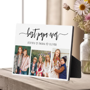 Plaque Photo Meilleur Papa Grand-Enfants Photo Collage
