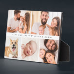 Plaque Photo Meilleur papa Jamais Coeur Famille Collage photo<br><div class="desc">Célébrez une première Fête des pères spéciale avec notre "Simple mignonne Meilleur Papa Jamais Coeur Famille Photo Collage personnalisé Plaque d'Eau". Cette charmante photo Plaque présente un collage de vos photos préférées, en faisant un souvenir unique et sincère. Parfait pour exposer des souvenirs chéris, ce cadeau personnalisé sera un rappel...</div>