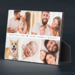 Plaque Photo Meilleur papa Jamais Coeur Personnalisé Collage ph<br><div class="desc">Célébrez une première Fête des pères spéciale avec notre "Simple mignonne Meilleur Papa Jamais Coeur Famille Photo Collage personnalisé Plaque d'Eau". Cette charmante photo Plaque présente un collage de vos photos préférées, en faisant un souvenir unique et sincère. Parfait pour exposer des souvenirs chéris, ce cadeau personnalisé sera un rappel...</div>