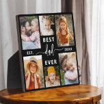 Plaque Photo Meilleur papa jamais - Fête des pères photo Collag<br><div class="desc">Célébrez votre père avec la Fête des pères "Best Dad Ever" Photo Collage Plaque, un hommage sincère à l'homme qui signifie le monde pour vous. Cette plaque magnifiquement conçue présente un collage photo de haute qualité et personnalisable, vous permettant de présenter des souvenirs et des moments spéciaux. Le collage est...</div>