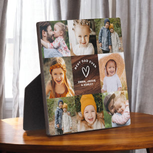 Plaque Photo Meilleur papa Jamais Fête des pères Photo Wood Gra
