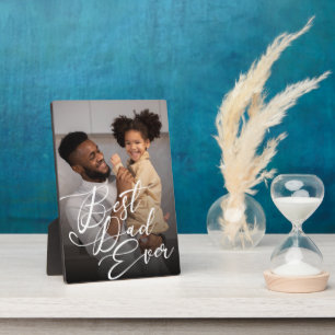 Plaque Photo Meilleur papa jamais minimaliste Fête des pères ph