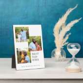 Plaque Photo Meilleur papa Jamais Multiphoto Collage (Côté)