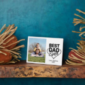 Plaque Photo Meilleur papa jamais photo (Côté)
