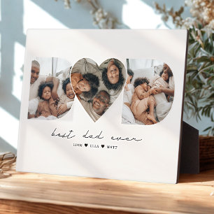 Plaque Photo Meilleur Papa Jamais Photo Moderne Collage Cadeau