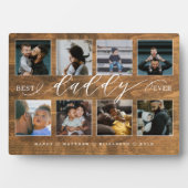 Plaque Photo Meilleur papa Jamais Rustique Woodgrain Photo Coll (Devant)