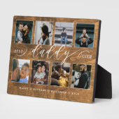 Plaque Photo Meilleur papa Jamais Rustique Woodgrain Photo Coll (Côté)