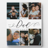 Plaque Photo Meilleur papa Jamais Script Fête des pères 6 Photo (Devant)