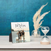 Plaque Photo Meilleur papa jamais Script photo (Insitu)