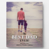 Plaque Photo Meilleur papa jamais Typographie moderne pleine ph (Devant)