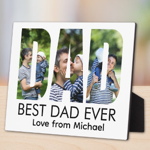 Plaque Photo Meilleur Papa Lettre Photo