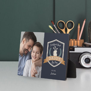 Plaque Photo Meilleur Papa Par Photo de Golf Papa