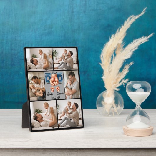 Plaque Photo Meilleur Papa Personnalisé | Fête des Pères person (Côté)
