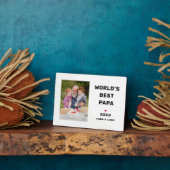 Plaque Photo Meilleur Papa photo personnalisée (Côté)