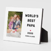 Plaque Photo Meilleur Papa photo personnalisée (Côté)